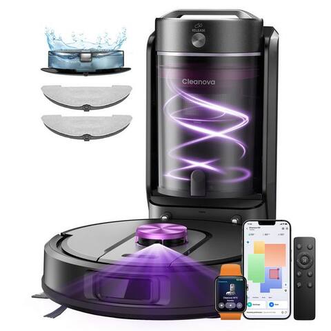 Vactidy Vactidy robot aspirateur W15 3-in-1, 12000Pa/180Min/4L, 60 dB, beutellos, Ökonomisch & Umweltfreetlich,200