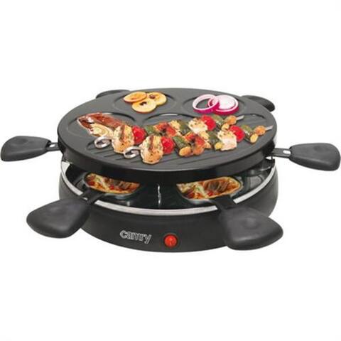 Adler ADLER EUROPE raclette CR6606 elektrischer Tischgrill pour 6 Personen, 6 raclettepfännchen, 1200 W,