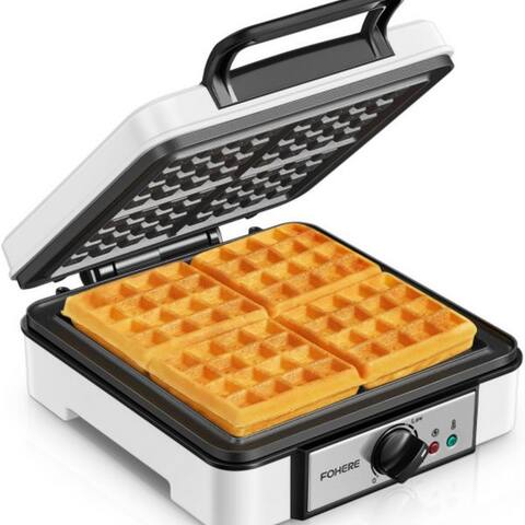 Fohere FOHERE gaufrier XXL 4er gaufrier, Paninigrill, Waffelgrille-pain avec Elektrogrill, 1200 W, sichere