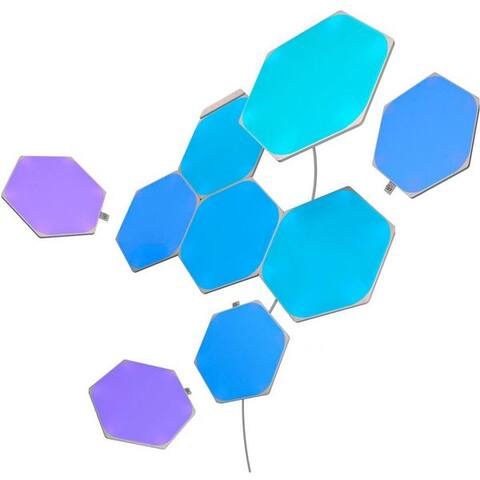 Nanoleaf nanoleaf LED Panel Hexagons, Dimmfunktion, LED fest integriert, Farbwechsler, Starter Kit - 9 PK, Modulares
