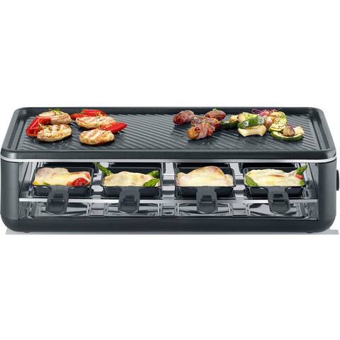 Severin Severin raclette Black Line Lite RG 2365, 8 raclettepfännchen, 1400 W, raclette-Grill
